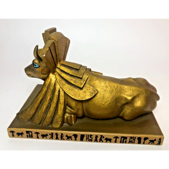 Vintage Cow Parade Item #9140 Egyptian Princess 2001 Westland Giftware Gold - Picture 4 of 6